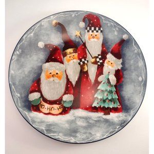 Santa Claus Serving Platter 12.5" Plate Cookies Elaine Thompson Christmas VTG 97